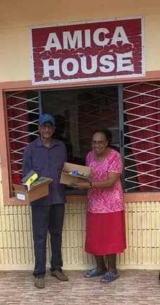 Delivering to Amica House